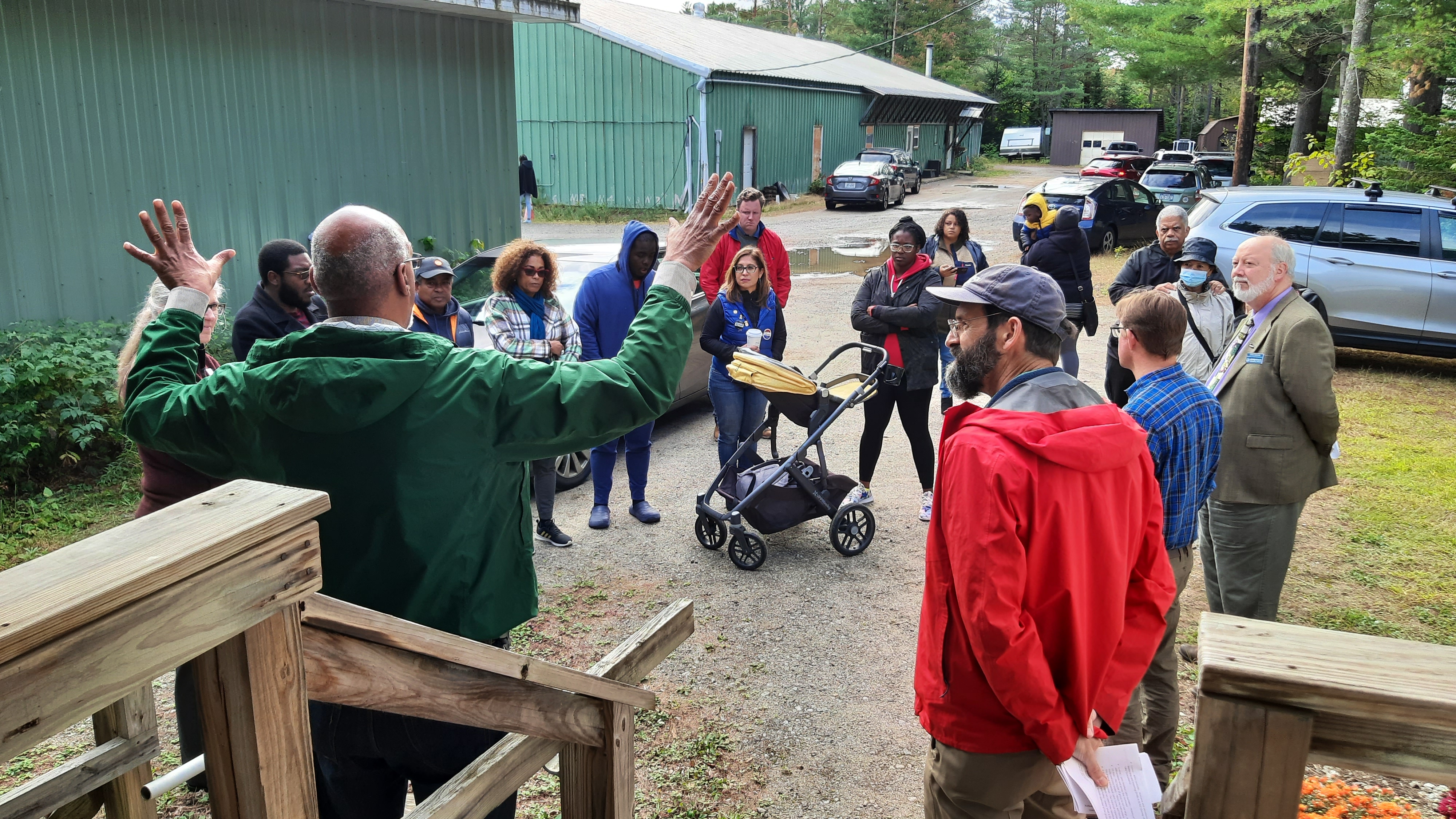 Forever Adirondacks campaign director Aaron Mair speaks to legislators from around New York at the Adirondack Lakes Survey Corporation