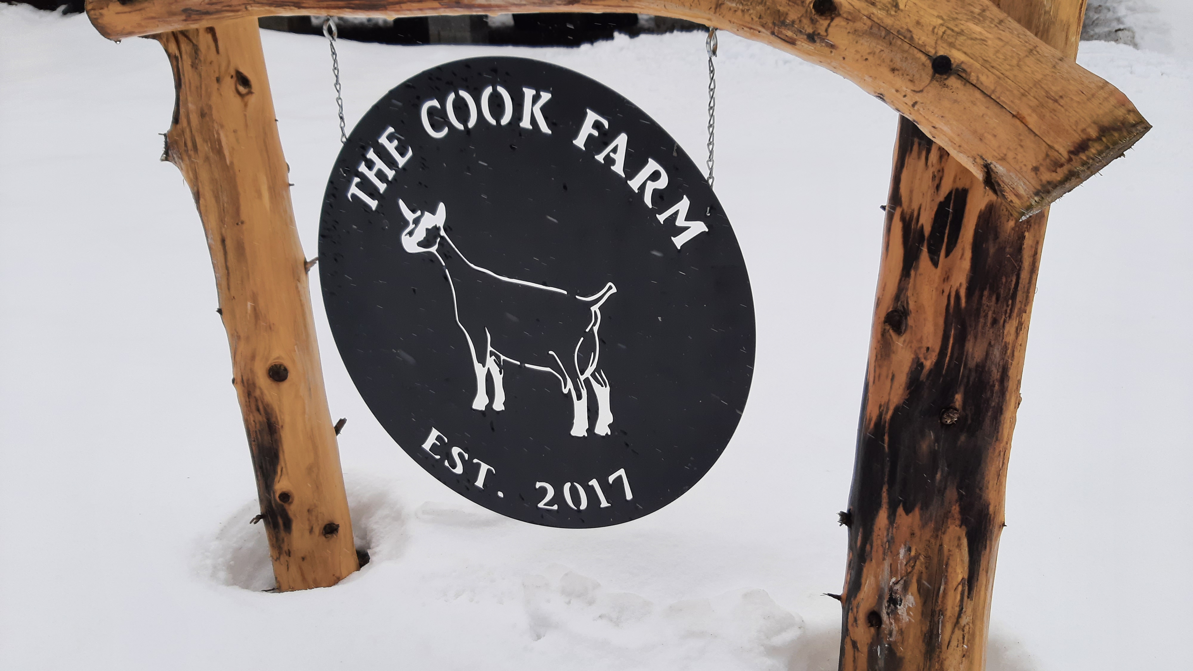 Sign for Cook Farm