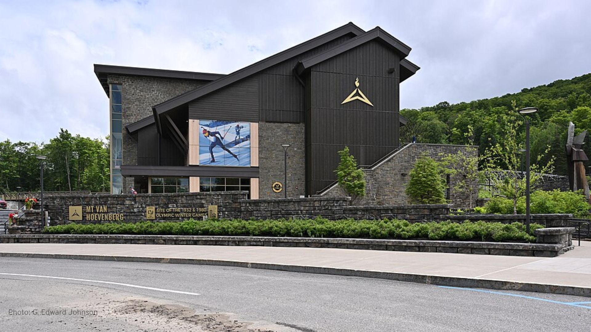 The main lodge at the Mount Van Hoevenberg complext