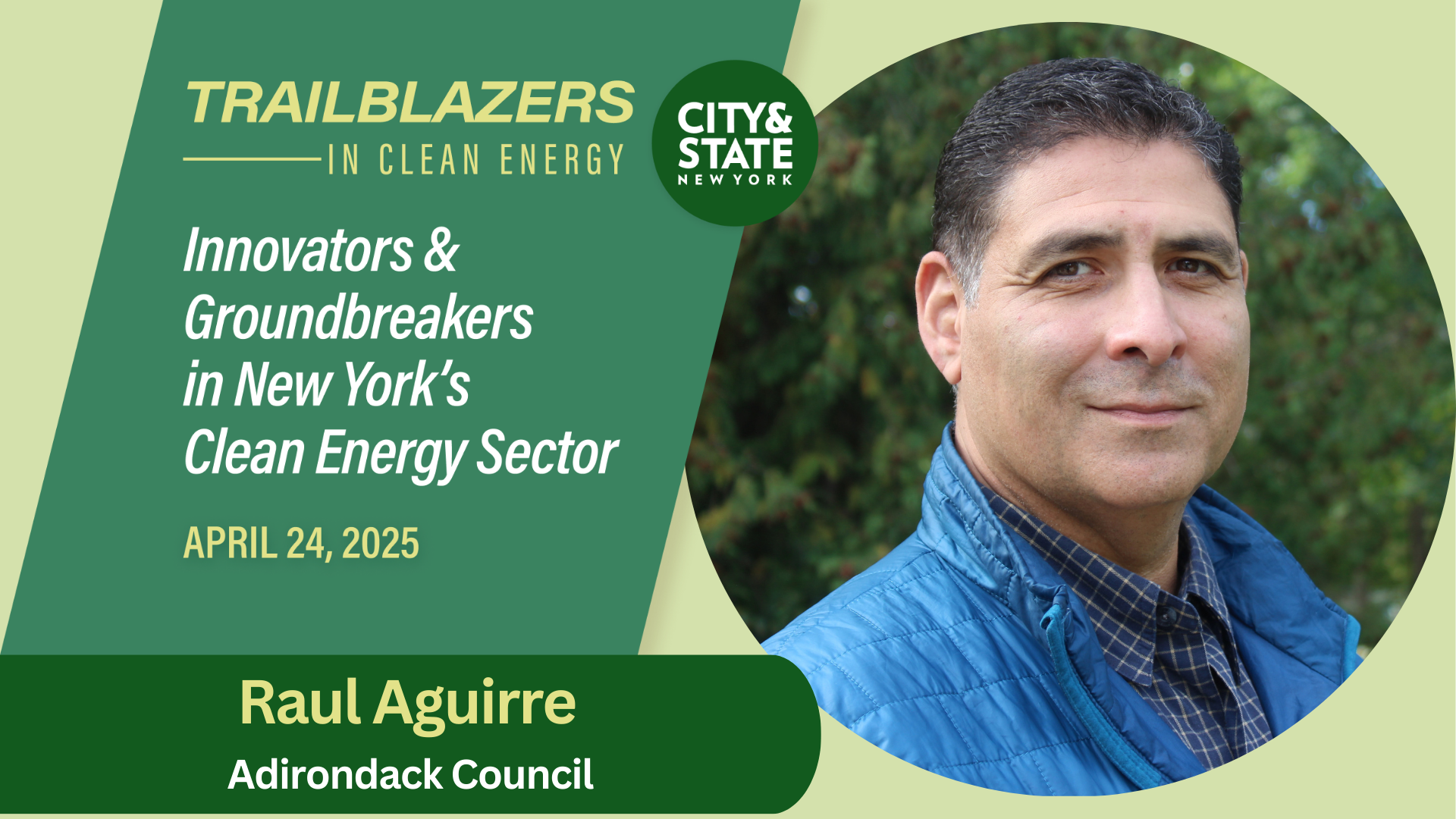 Rocci Aguirre named to City and State's Trailblazers in Clean Energy