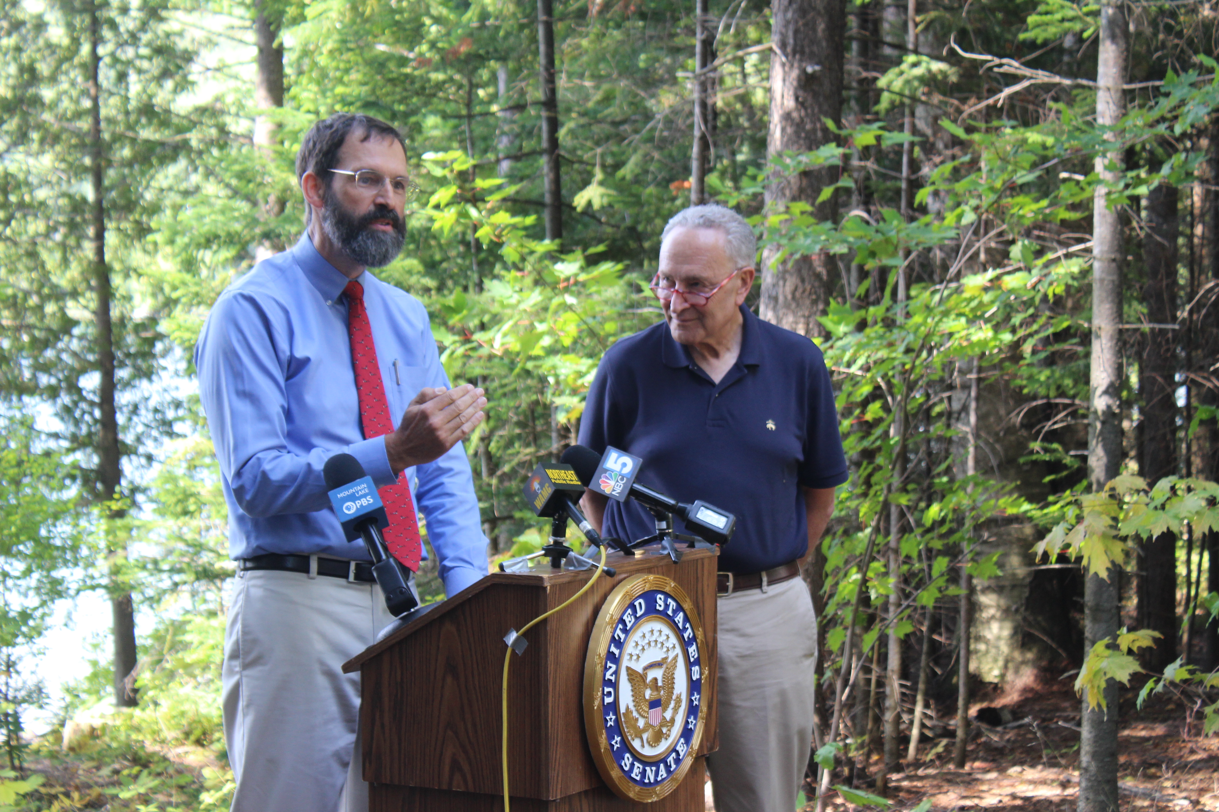 Adirondack Council executive director with Sen. Charles Schumer