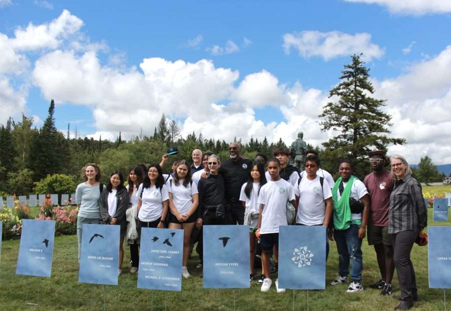 a group of students at the Timbuctoo Climate and Careers Institute at John Brown Farm