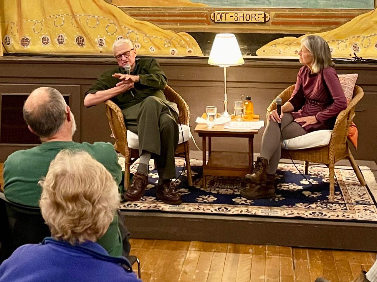 Former Adirondack Council Deputy Director Dianne Fish recently led a talk at the Whallonsburg Grange Hall with Peter Paine, one of the integral figures in the land protection movement of the 1960s and ‘70s in the Adirondacks. Paine worked on the Temporary Study Commission that eventually led to the creation of the Adirondack Park Agency and the expansion of the Adirondack Blue Line, and he discussed his decades of Adirondack experience with an attentive audience.