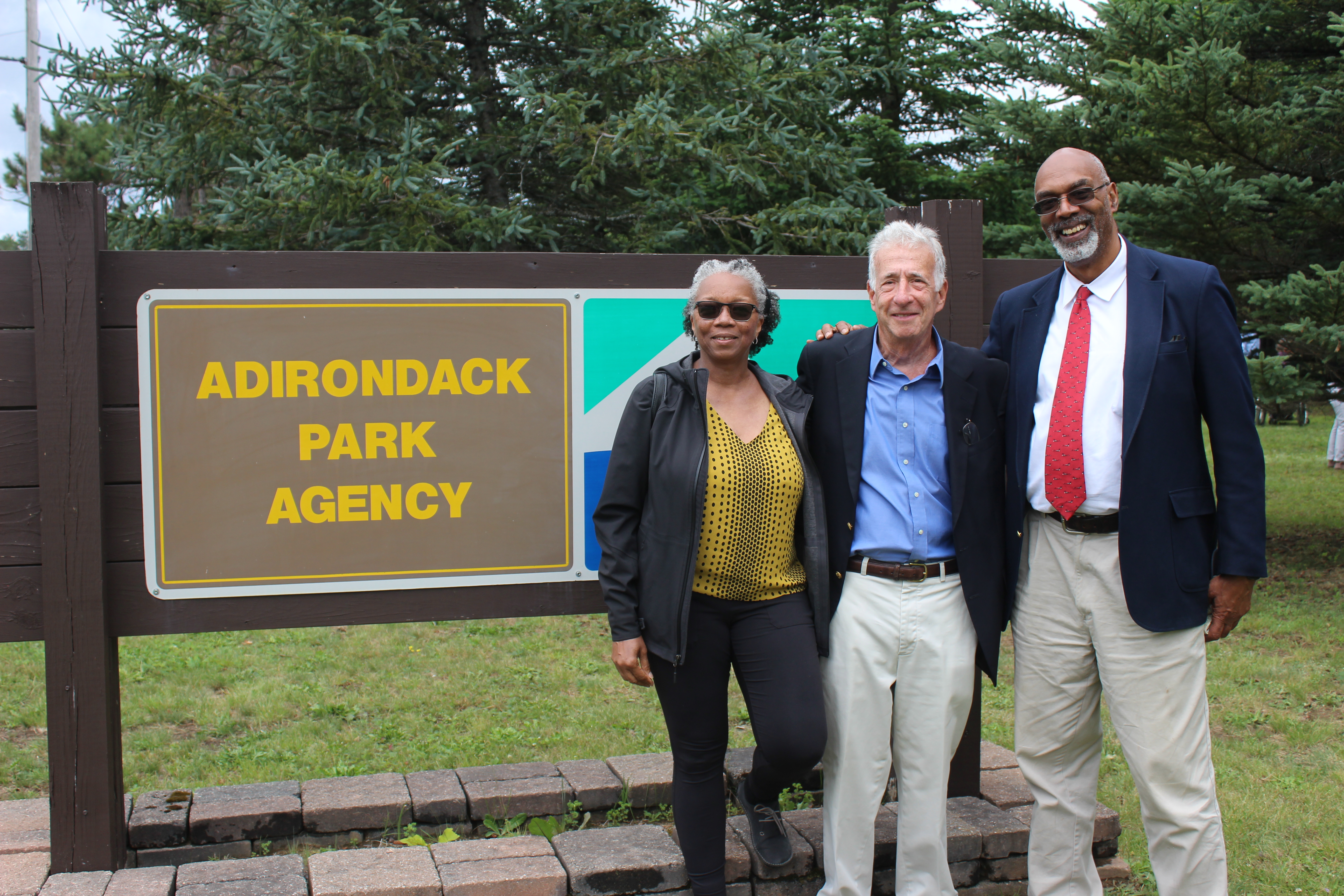 APA board member Benita Law-Diao, APA board chair John Ernst, and Forever Adirondacks campaign director Aaron Mair