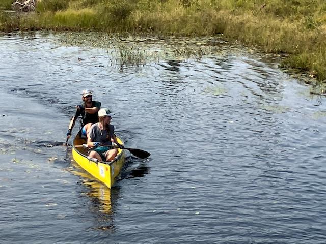 Alex and Blake Neumann during the Adirondack Canoe Classic