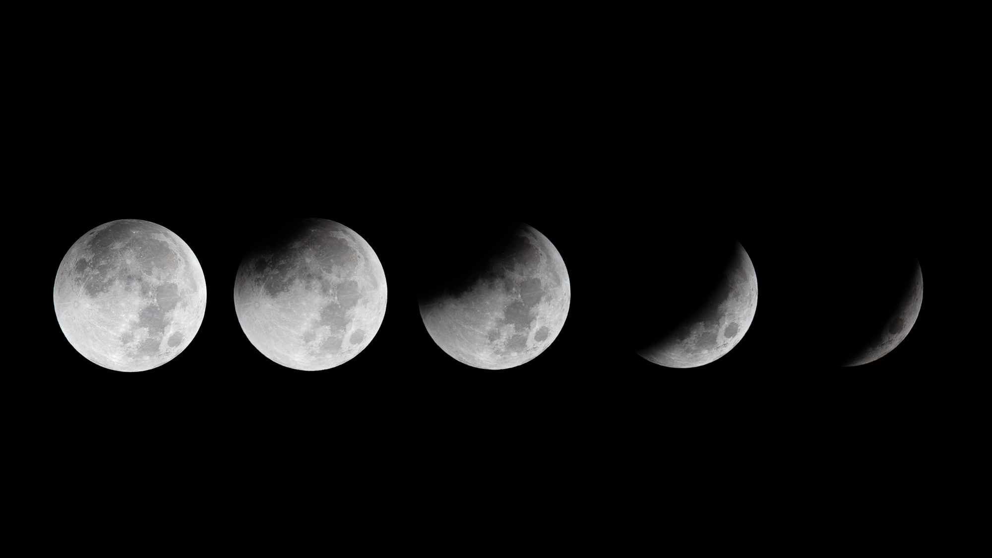 Composite image of phases of recent lunar eclipse