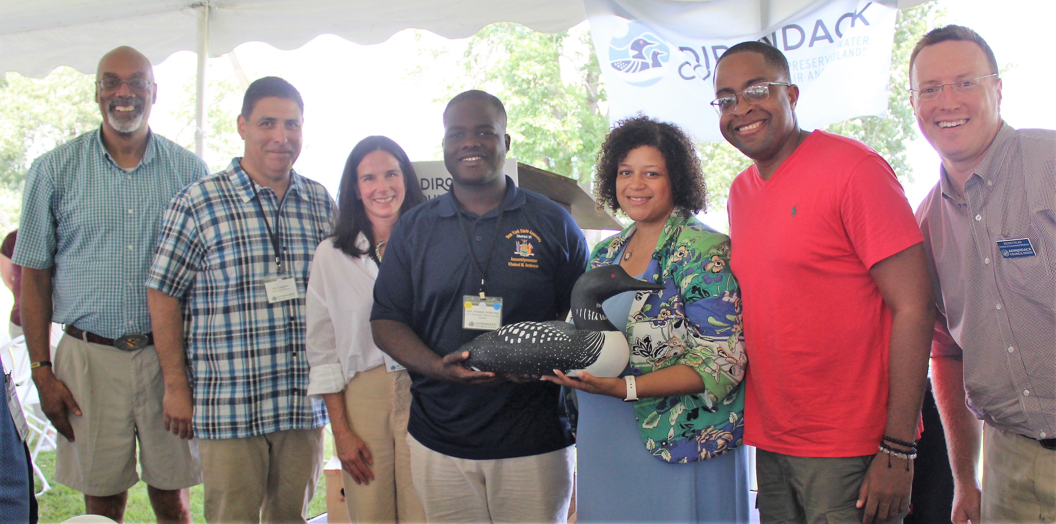 Members of the BPHA caucus accept the Conservationist of the Year Award