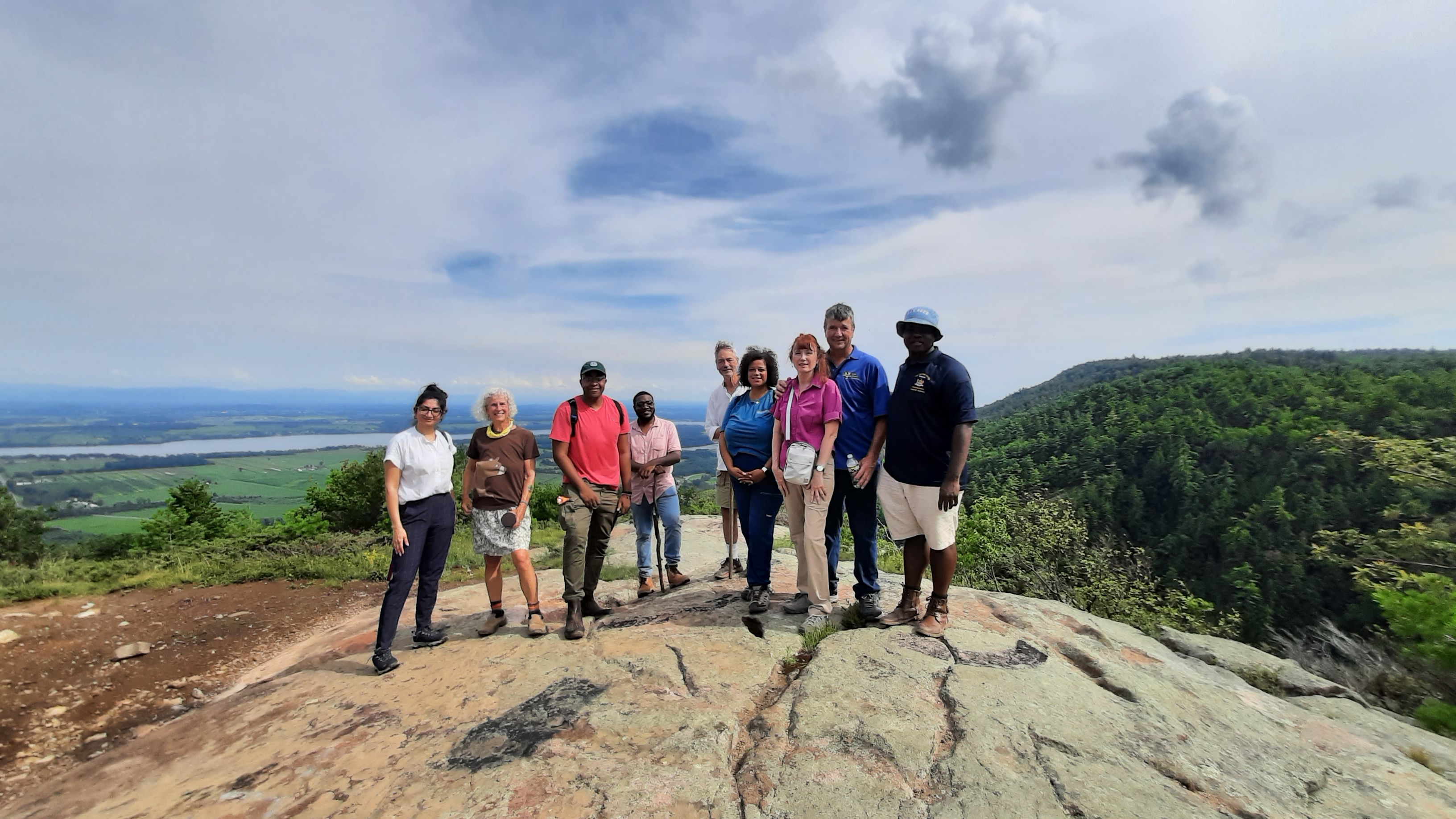 Chris Maron, members of the BPHA Caucus, and Adirondack Council supporters at the top of Coot Hill