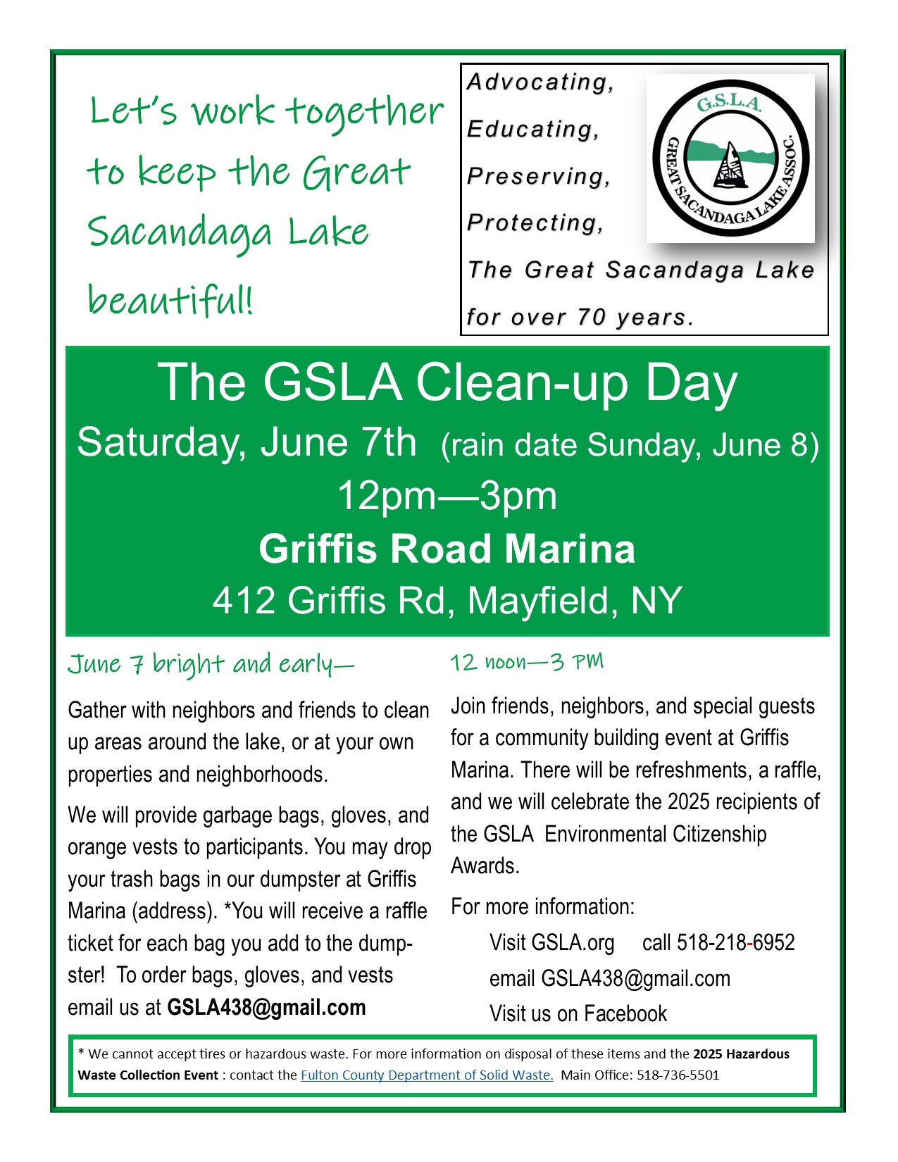 gsla clean up flyer