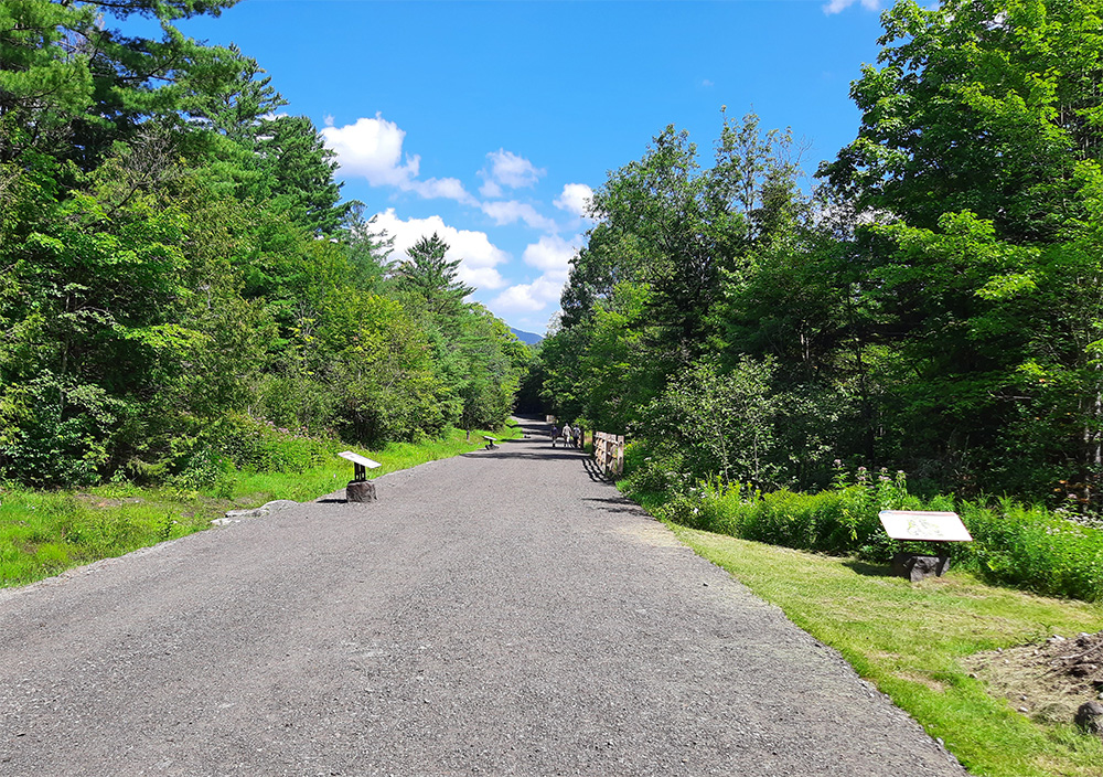 Accessible trail with historic markers