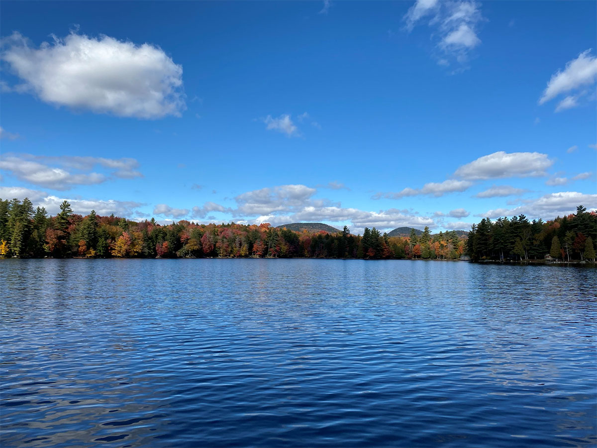 Raquette Lake - a view of Pilgrim Mountain, looking North across the lake
