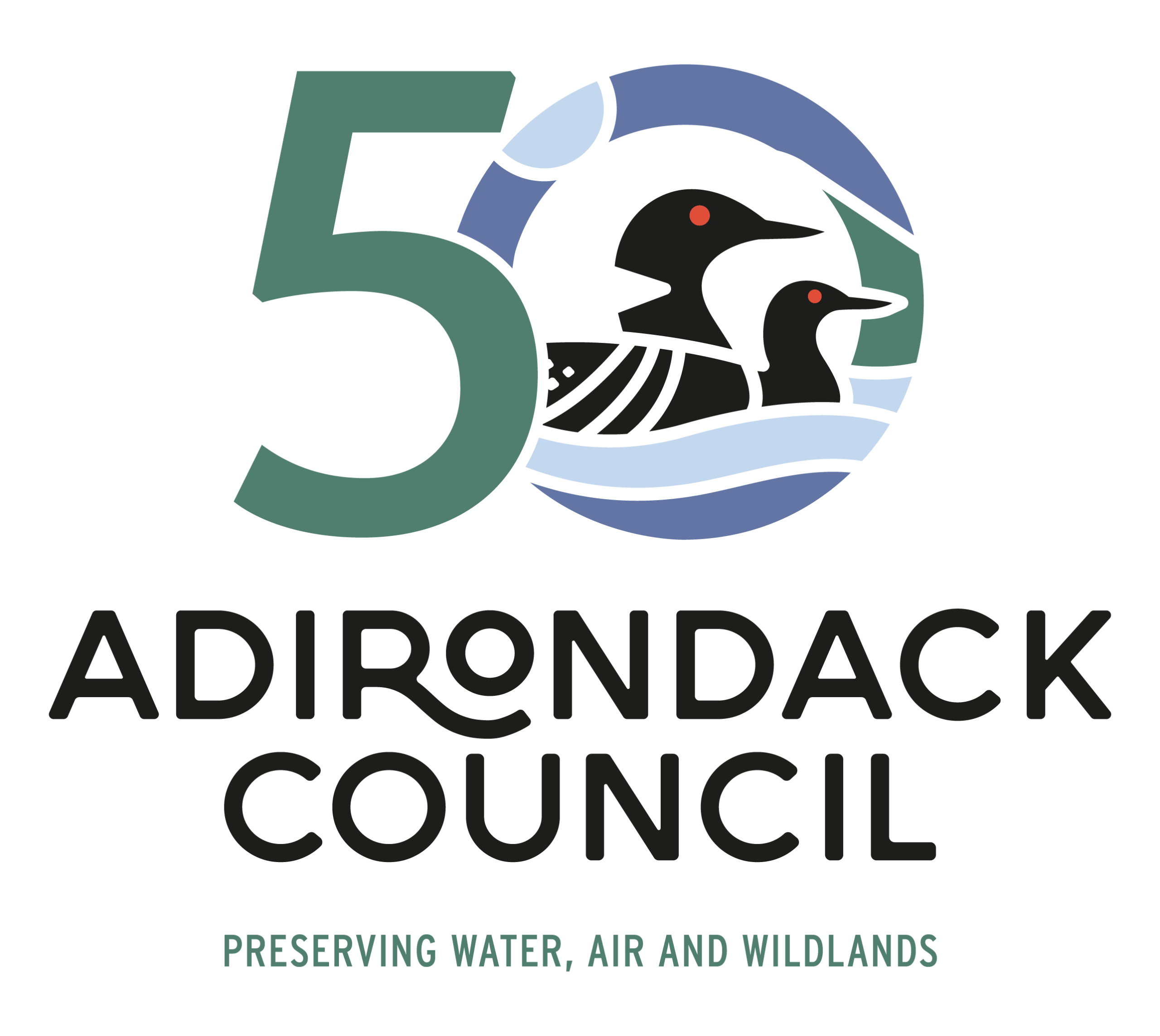 The new Adirondack Council logo celebrating 50 years