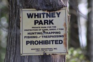 A sign against trespassing